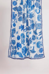 Stitched Printed Woven Net Dupatta