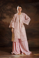 Stitched Embroidered Organza Shirt