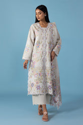Stitched Lawn Embroidered Shirt + Culotte