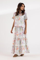 Stitched Printed Shirt + Skirt