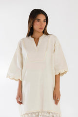 Stitched Khaddar Slub Shirt + Culotte