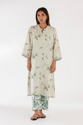 Stitched Printed Textured Shirt + Culotte