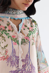 Stitched Printed Poly Silk Silk Shirt+ Dupatta
