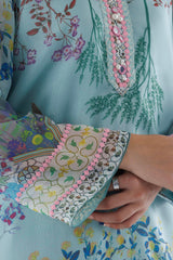 Stitched Printed Poly Silk Shirt+ Dupatta