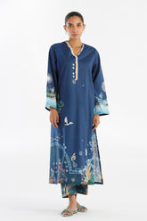 Stitched Printed Lawn Shirt+ Culotte