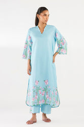 Stitched Printed Viscose Shirt+ Culotte