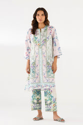 Stitched Printed Lawn Shirt+ Culotte