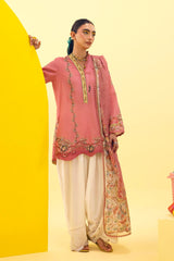 Stitched Printed Dobby Shirt+ Dupatta