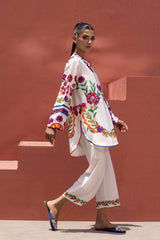 Stitched Printed Viscose Shirt+ Culotte