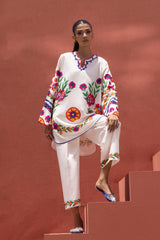 Stitched Printed Viscose Shirt+ Culotte