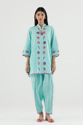 Stitched Embroidered Lawn Shirt+ Shalwar