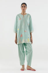 Stitched Embroidered Lawn Shirt+ Shalwar