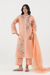 Stitched Embroidered Lawn Suit