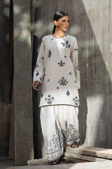Stitched Embroidered Lawn Shirt+Farshi Shalwar