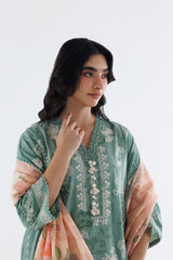 Stitched Embroidered Cambric Suit