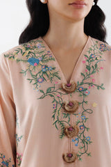 Stitched Embroidered Chambary Shirt+ Culotte