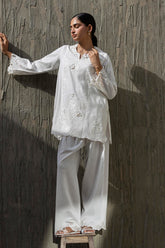 Stitched Embroidered Khaadi Silk Shirt+ Shalwar