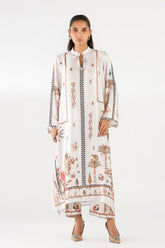 Stitched Printed Satin Shirt+ Culotte