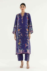 Stitched Printed Satin Shirt+ Culotte