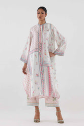 Stitched Printed Satin Shirt+ Culotte