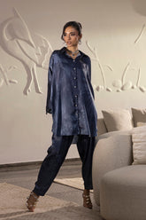Stitched Printed Satin Shirt+ Shalwar