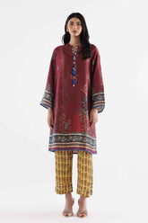 Stitched Printed Satin Shirt+ Culotte