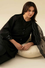 CHARCOAL BLACK-2PC (SHIRT & DUPATTA)