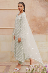 AQUA SPARKLE-3PC (SHIRT, TROUSER & DUPATTA)