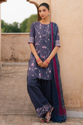 INDIGO DUSK -3PC (SHIRT, TROUSER & DUPATTA)