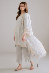 IVORY HUSH -3PC (SHIRT, TROUSER & DUPATTA)