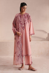 DEEP PEACH-3PC (SHIRT, TROUSER & DUPATTA)