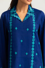 Viscose Rawsilk Embroidered Shirt