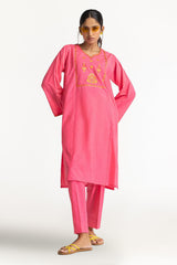 Paper Cotton Embroidered Co-Ord Set