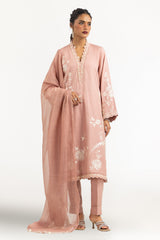 3PC Viscose Rawsilk Embroidered Suit