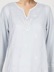 Silk Kurti- Embroidered (Pret)