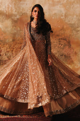 3-PC Embroidered Net STM-5-015 - Peach