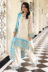 3-PC Embroidered Cotton Net CMA-5-239