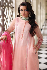 3-PC Embroidered Cotton Net CMA-5-235