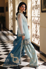 3-PC Embroidered Cotton Net CMA-5-238