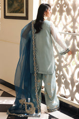 3-PC Embroidered Cotton Net CMA-5-238