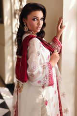3-PC Embroidered Cotton Net CMA-5-237