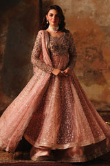 3-PC Embroidered Net STM-5-06- Rose Gold