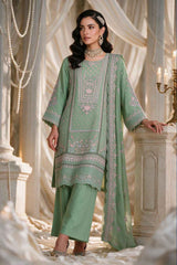 Embroidered Kurta Dupatta Trouser - 0763