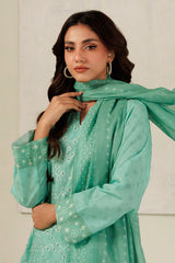 Embroidered Kurta Dupatta Trouser - 2111