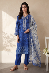 Embroidered Kurta Dupatta Trouser - 2192