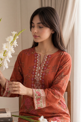 Embroidered Kurta Dupatta Trouser - 2515