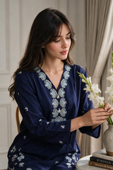 Embroidered Kurta Dupatta Trouser - 2529