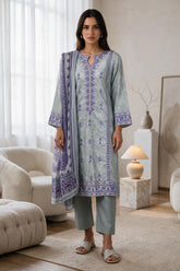 Embroidered Kurta Dupatta Trouser - 2530 - Asian Style House