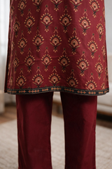 Embroidered Kurta Dupatta Trouser - 2536