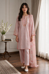 Embroidered Kurta Dupatta Trouser - 2722 - Asian Style House